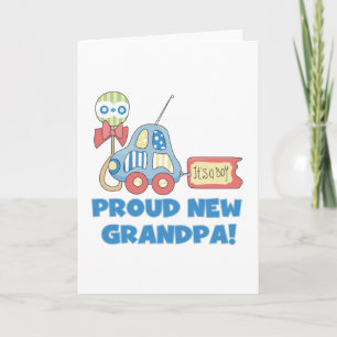 Proud New Grandpa It's a Boy TShirts and Gifts Announcement