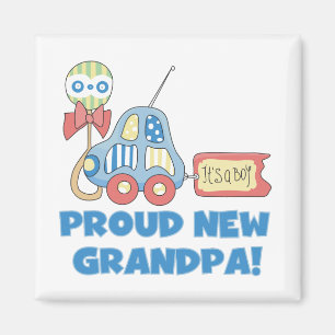 Proud New Grandpa It's a Boy TShirts and Gifts Magnet