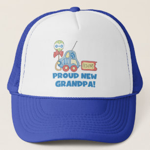 Proud New Grandpa It's a Boy TShirts and Gifts Trucker Hat
