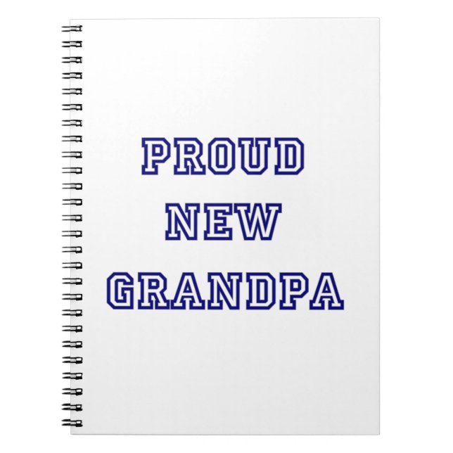 Proud New Grandpa University Text Gifts Notebook (Front)