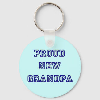 Proud New Grandpa-University Text Tshirts Key Ring