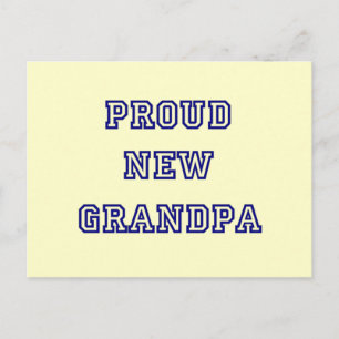 Proud New Grandpa-University Text Tshirts Postcard