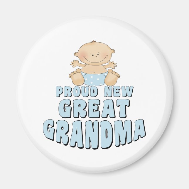PROUD NEW Great Grandma T-Shirt Magnet (Front)