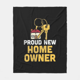 Proud New Home Owner Fleece Blanket
