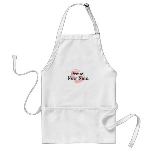 Proud New Nani Baby Girl Footprints Standard Apron