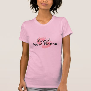 Proud New Nonna Baby Girl Footprints T-Shirt