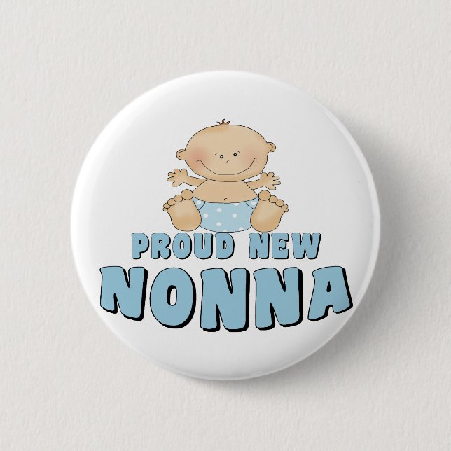 PROUD NEW Nonna T-Shirt 6 Cm Round Badge (Front)