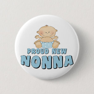 PROUD NEW Nonna T-Shirt 6 Cm Round Badge