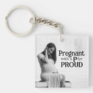 Proud new pregnant mother typography gift for mum key ring