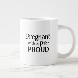 Proud new pregnant mother typography gift for mum large coffee mug
