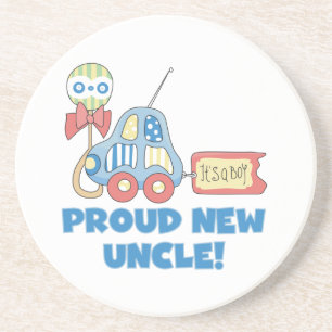 Proud New Uncle Car It's a Boy Gifts Coaster