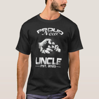 Proud New Uncle Est 2023 Father's Day   T-Shirt