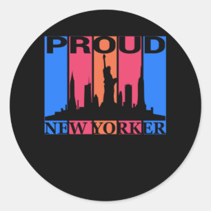 Proud New Yorker - New York Lover Classic Round Sticker