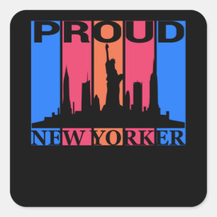 Proud New Yorker - New York Lover Square Sticker