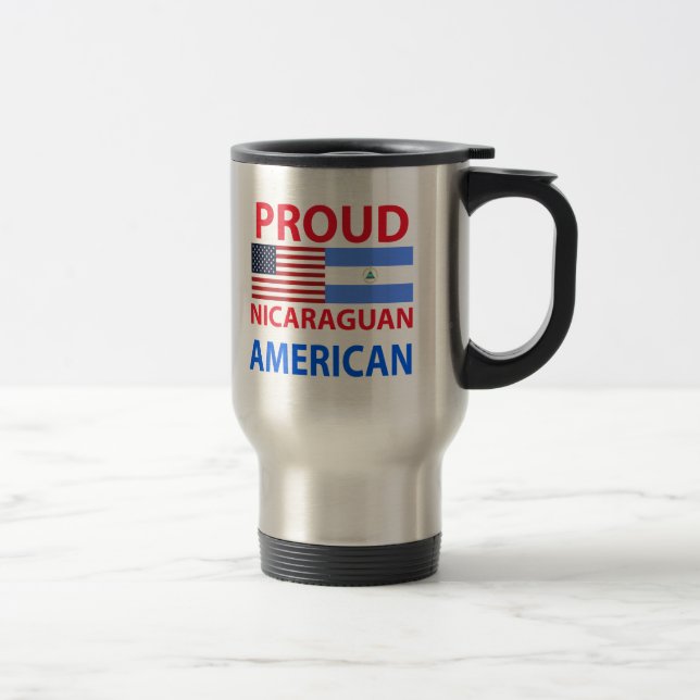 Proud Nicaraguan American Travel Mug (Right)