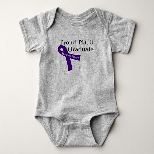 Proud NICU Graduate Baby Bodysuit (Front)