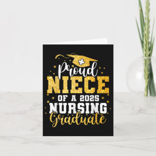 Proud Niece Cl Of 2025 Nursing Graduate Nurse Grad Card