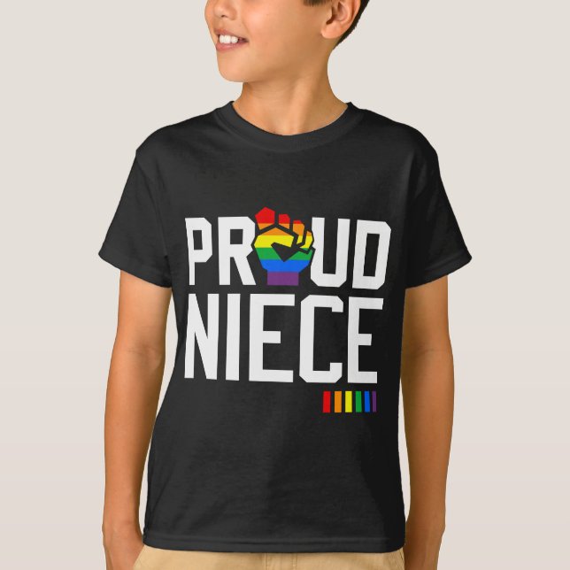 Proud Niece Gay Pride Month LGBTQ T-Shirt (Front)