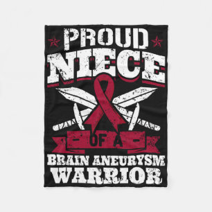 Proud Niece Of A Brain Aneurysm Warrior Awareness Fleece Blanket