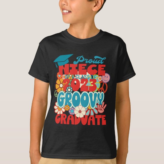 Proud NIECE of a Class of 2023 Graduate Retro T-Shirt (Front)