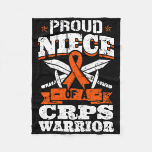 Proud Niece Of A Crps Warrior Rsd Awareness Ribbon Fleece Blanket