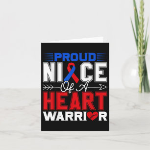 Proud Niece Of A Heart Warrior Chd Awareness Month Card