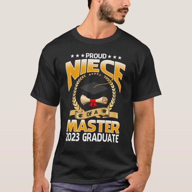 Proud Niece Of A Master 2023 Graduate Senior T-Shirt (Front)