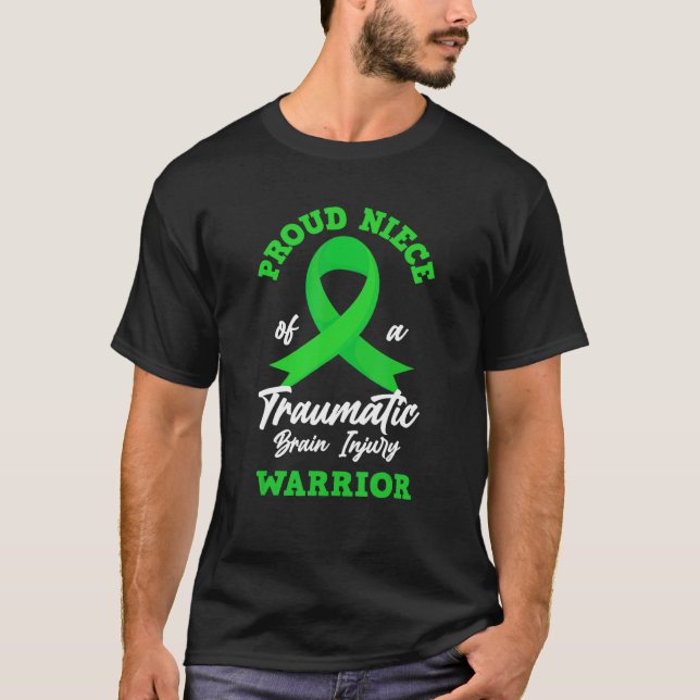 Proud Niece Of A Warrior Traumatic Brain Injury Aw T-Shirt (Front)