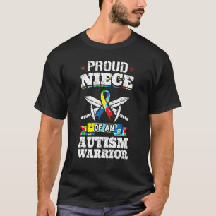 Proud Niece Of An Autism Warrior Autistic Awarenes T-Shirt