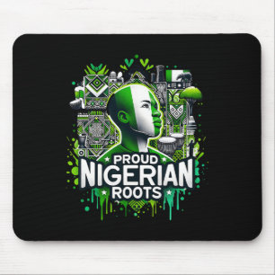 Proud Nigerian Roots Black History Month African A Mouse Mat