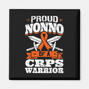 Proud Nonno Of A CRPS Warrior RSD Awareness Ribbon Magnet