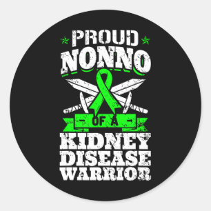 Proud Nonno Of A Kidney Disease Warrior Awareness Classic Round Sticker