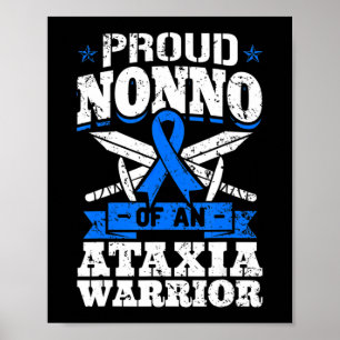 Proud Nonno Of An Ataxia Warrior Dystaxia Awarenes Poster