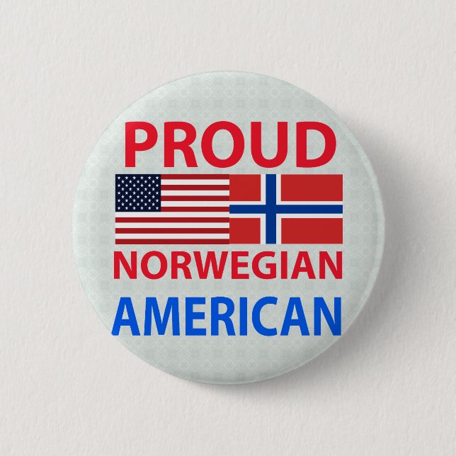 Proud Norwegian American 6 Cm Round Badge (Front)