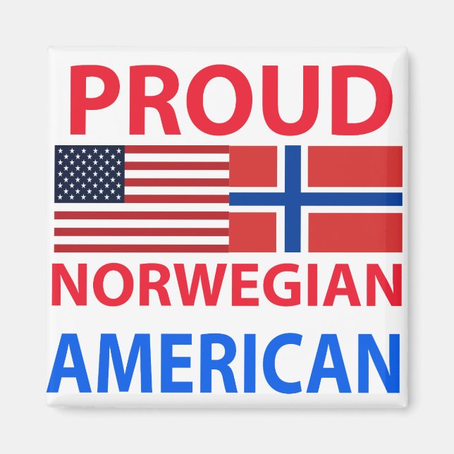 Proud Norwegian American Magnet (Front)