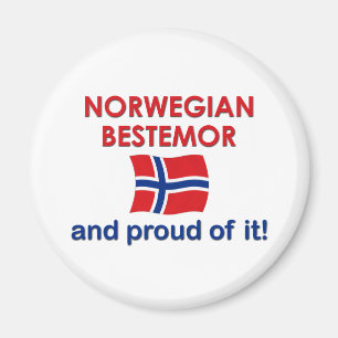 Proud Norwegian Bestemor (Grandmother) Magnet
