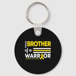 Proud Of A Brother Warrior Childhood Cancer Awaren Key Ring