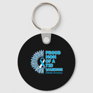 Proud Of A T1d Diabetes Awareness Key Ring