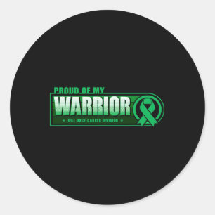 Proud Of My Bile Duct Cancer Warrior - Matching Su Classic Round Sticker