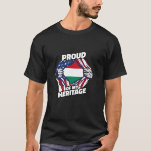Proud of My Heritage - Patriotic Hungarian America T-Shirt