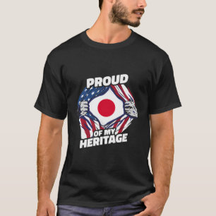 Proud Of My Heritage - Patriotic Japanese American T-Shirt