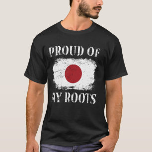 Proud Of My Japanese Roots Japanese Flag Japan T-Shirt