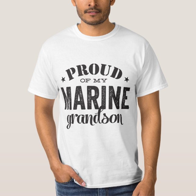 Proud of my MARINE grandson T-Shirt (Front)