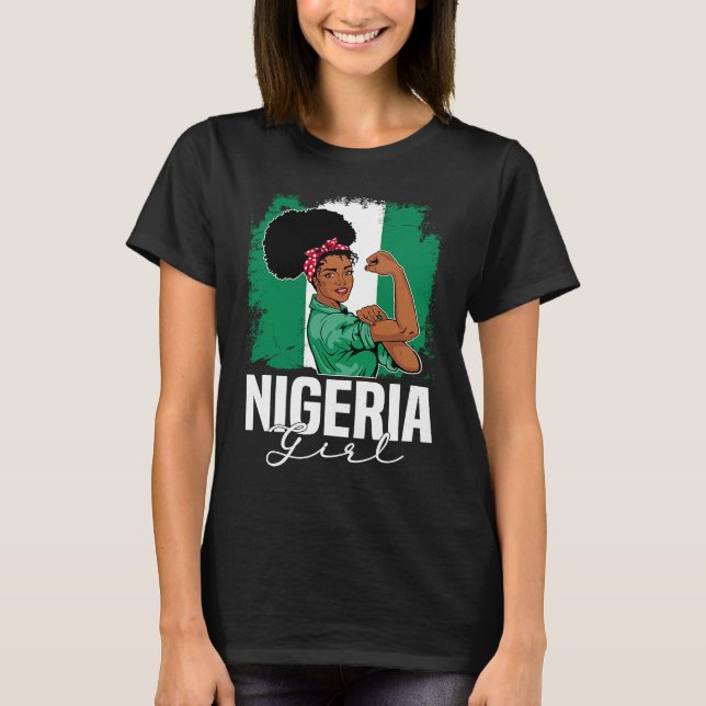 Proud Of My Nigerian Roots Nigeria BHM BLM Pride A T-Shirt (Front)