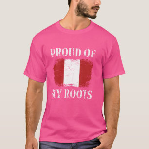 Proud Of My Peruvian Roots Peruvian Flag Peru T-Shirt