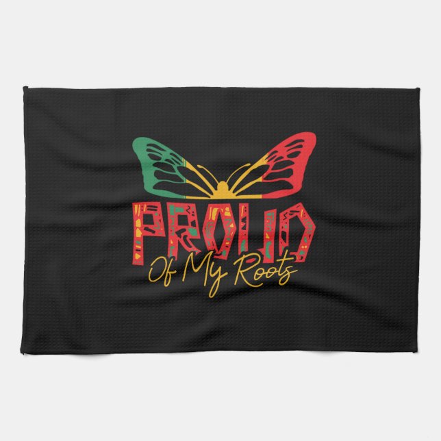 proud_of_my_roots_02 tea towel (Horizontal)