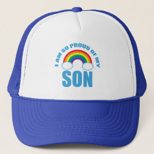 Proud of My Son Rainbow Gay Pride Parent Trucker Hat