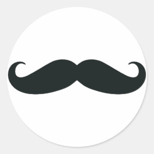 Proud of my Stache....Moustache Classic Round Sticker