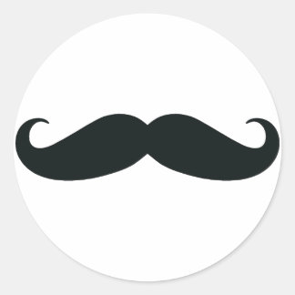 Proud of my Stache....Moustache Classic Round Sticker