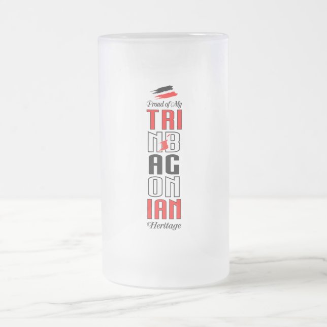 Proud of my Trinbagonian Heritage Frosted Mug (Center)